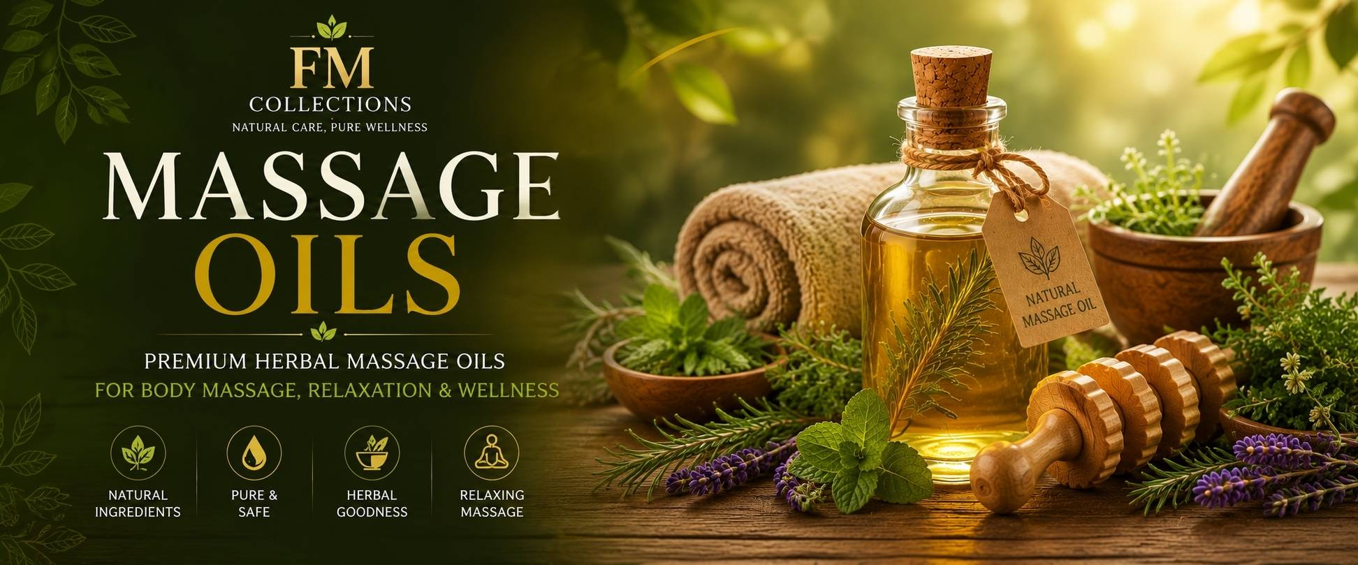 Premium Massage Oils Pakistan for body massage and daily wellness
